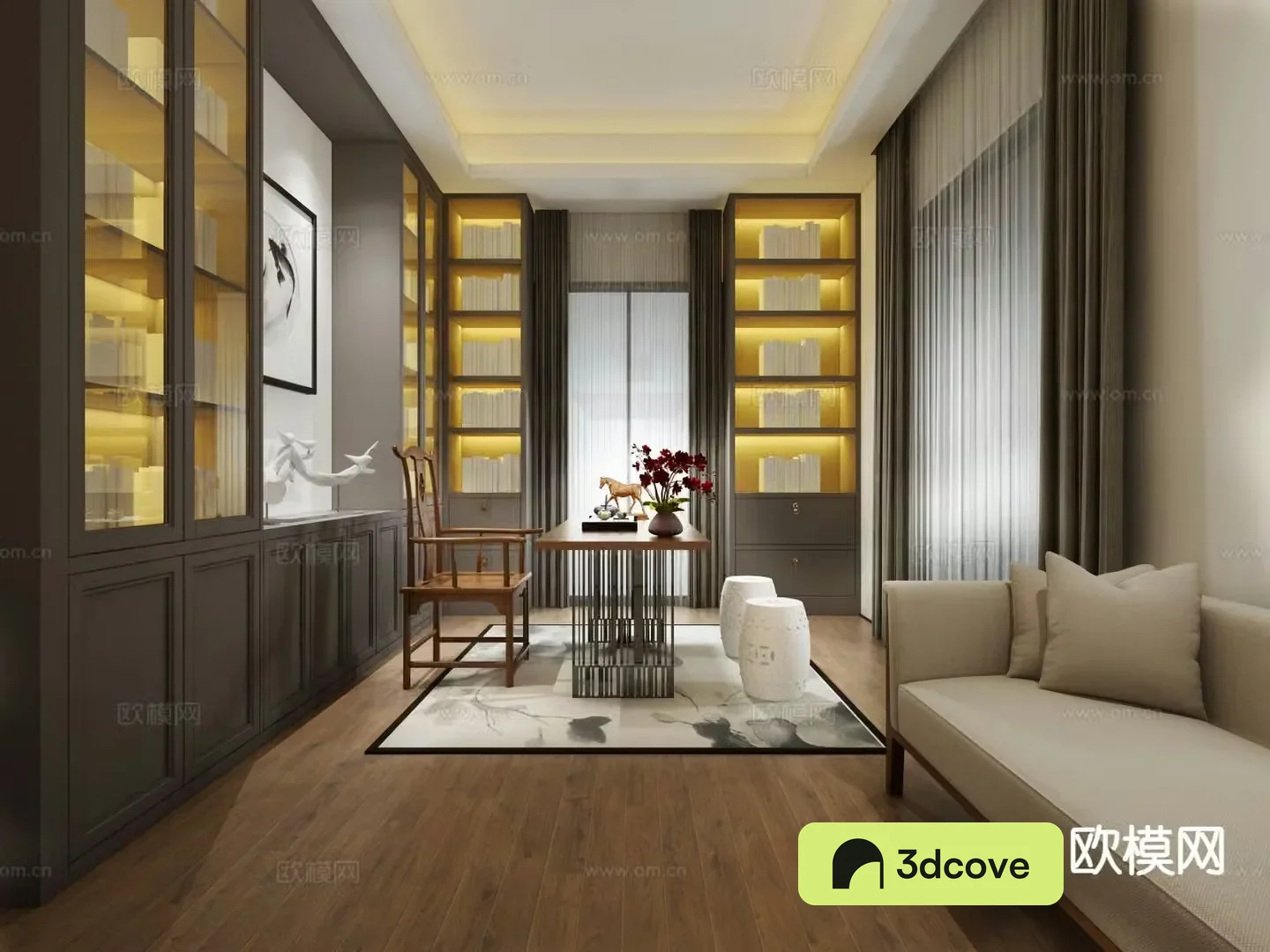 New Chinese style study