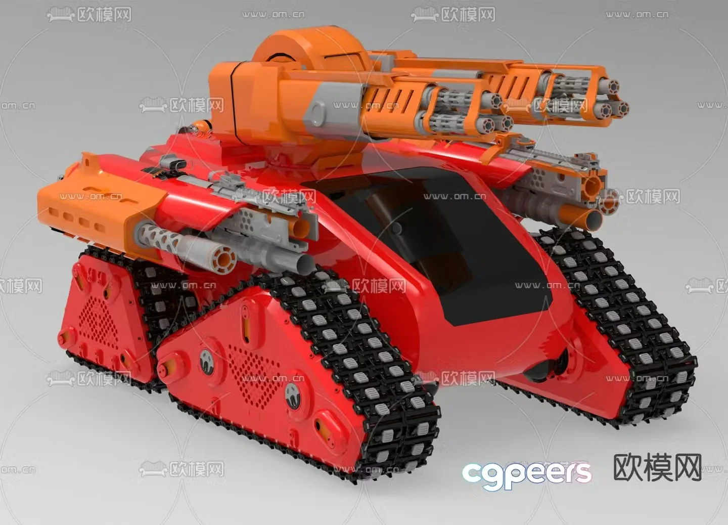 Building block tank children’s toy 3d model