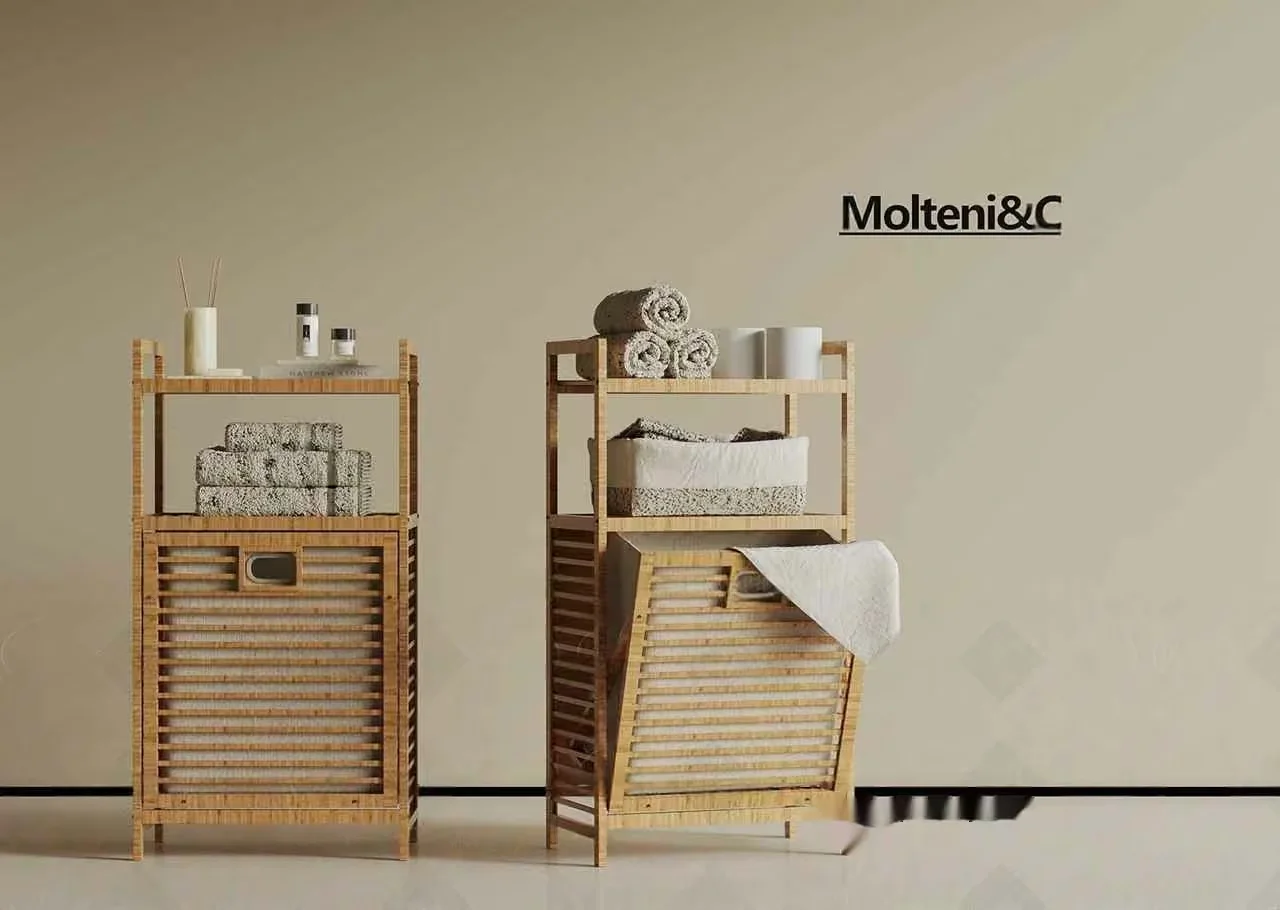 Wooden Storage Units 3D Model – 102 – VRAY Render