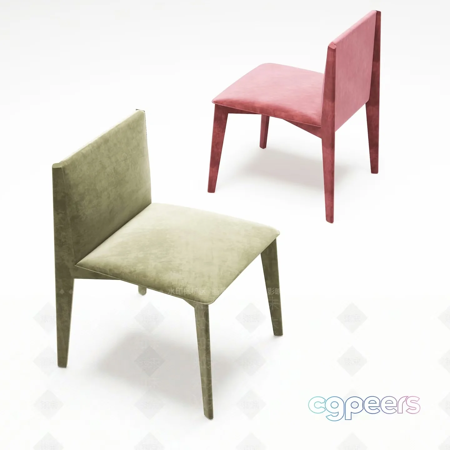 Two Chairs 3D Model – 8148 – VRAY Render