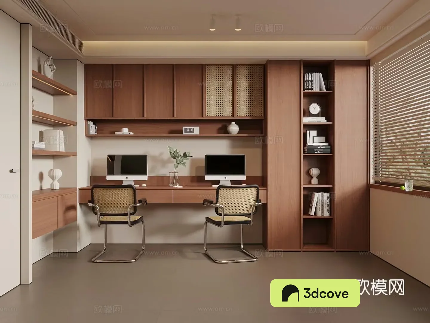 12 Middle-aged Study Room 3D Model