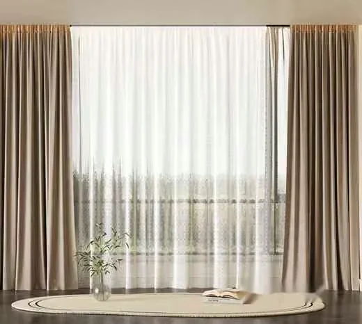 Modern Sheer Curtains 3D Model – 17085 – VRAY Render