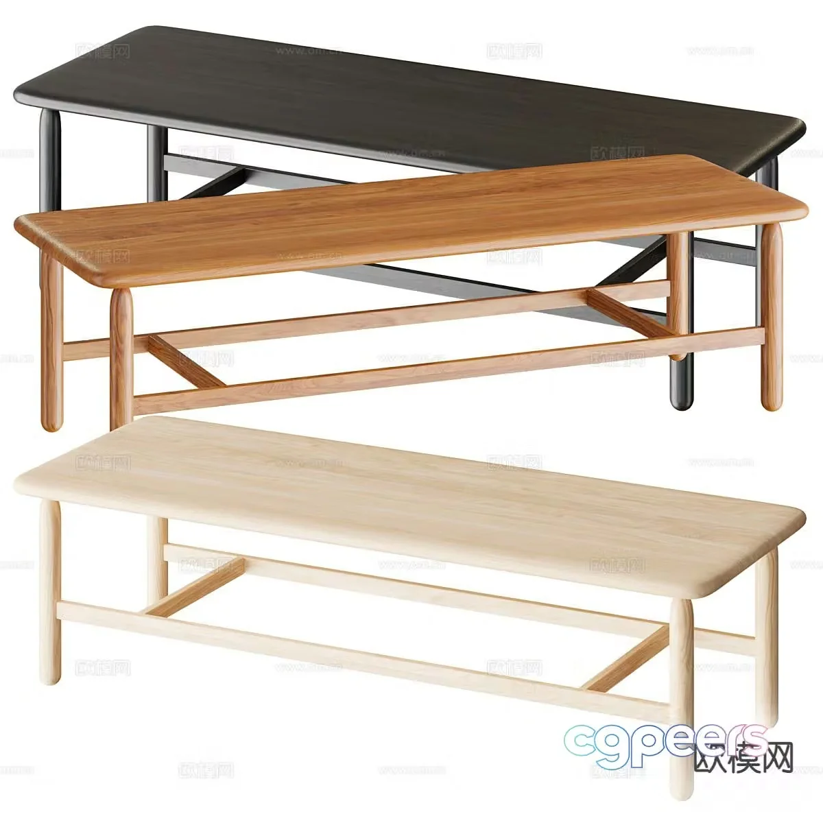 stool bench bench 3d model