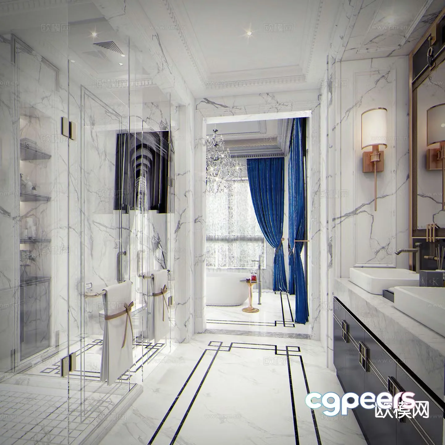 French toilet bathroom toilet 3d model