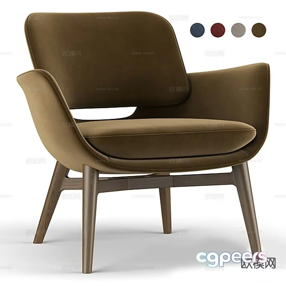 modern chair seat leisure chair single chair 3d model