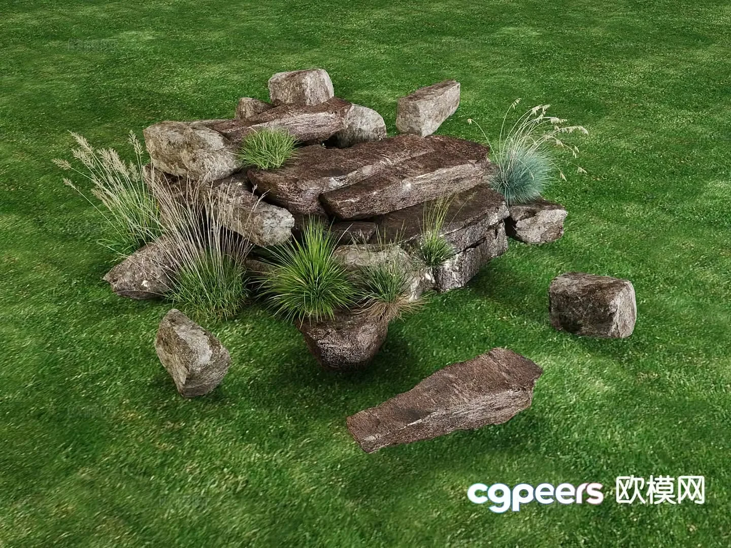 Stones stacked stones stacked stones stacked stones 3d model