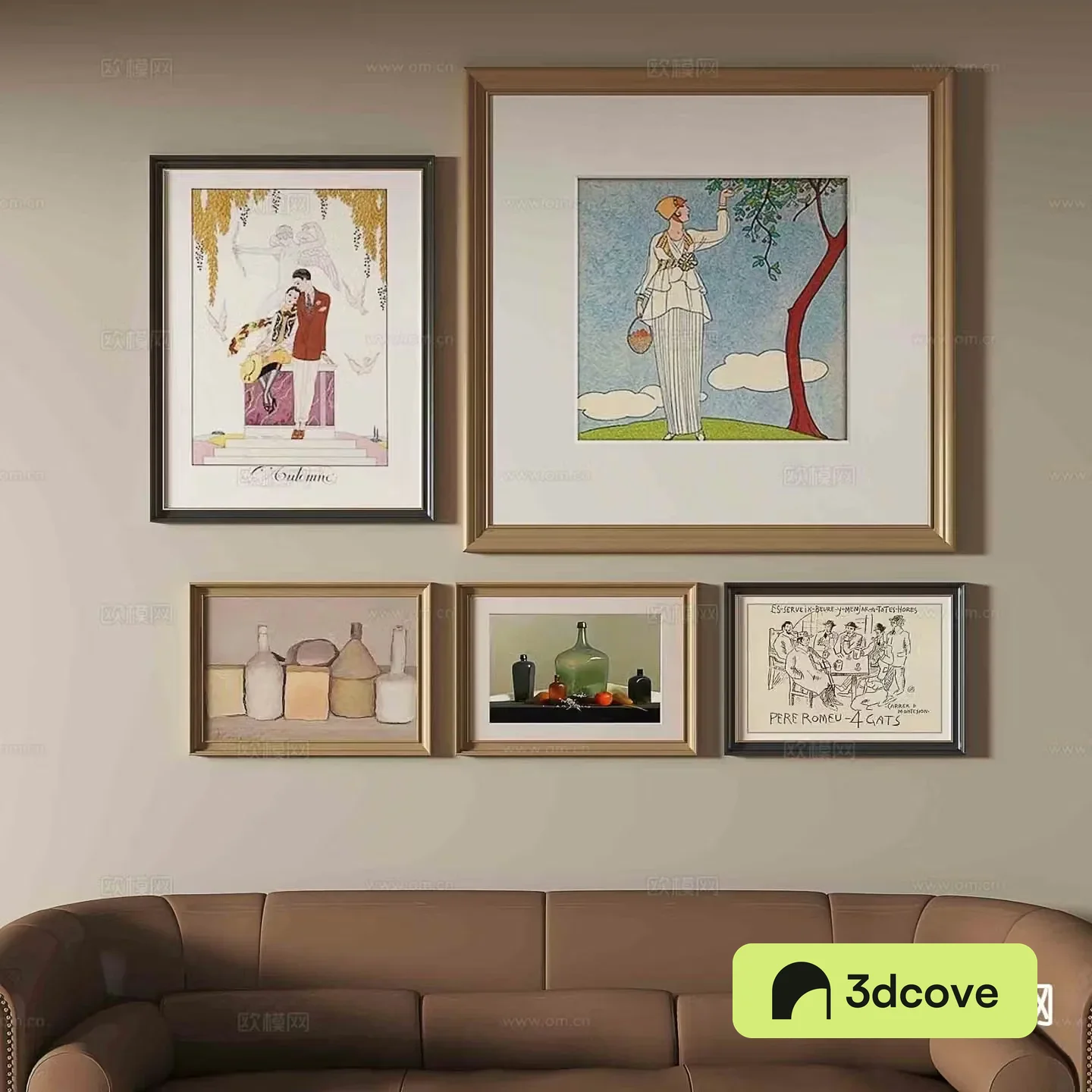 French figure painting abstract painting decorative painting