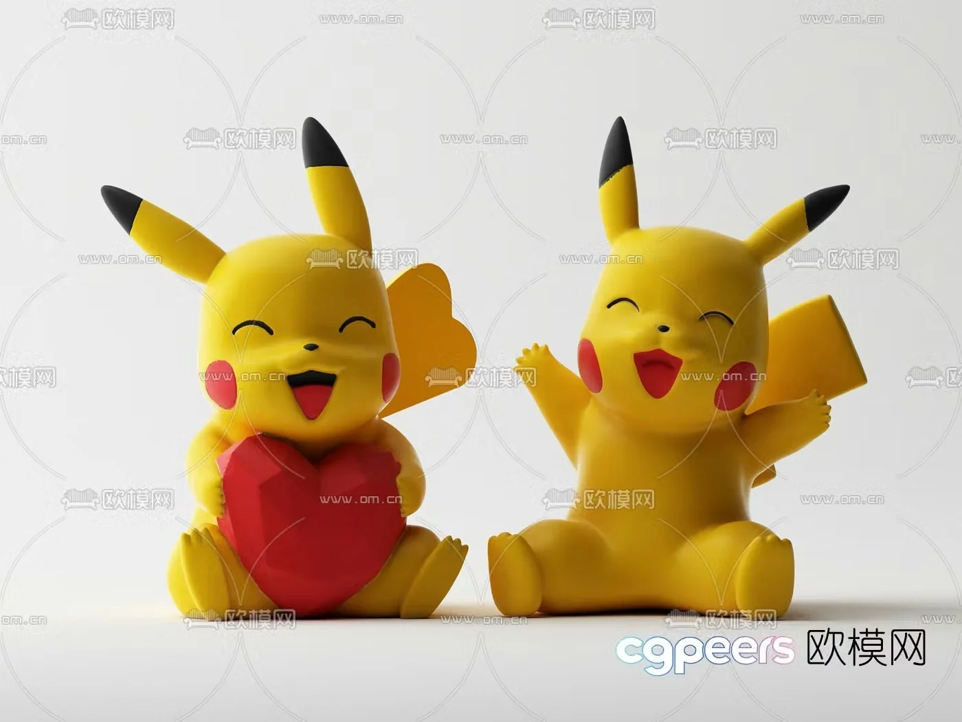 Modern Pikachu doll toy 3d model