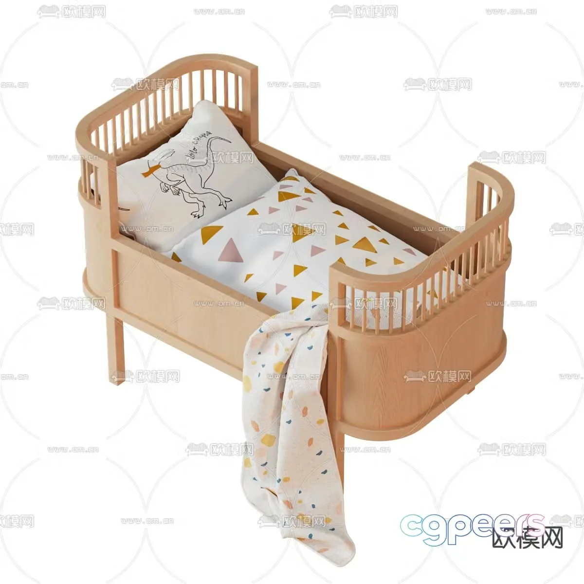 Modern crib 3d model