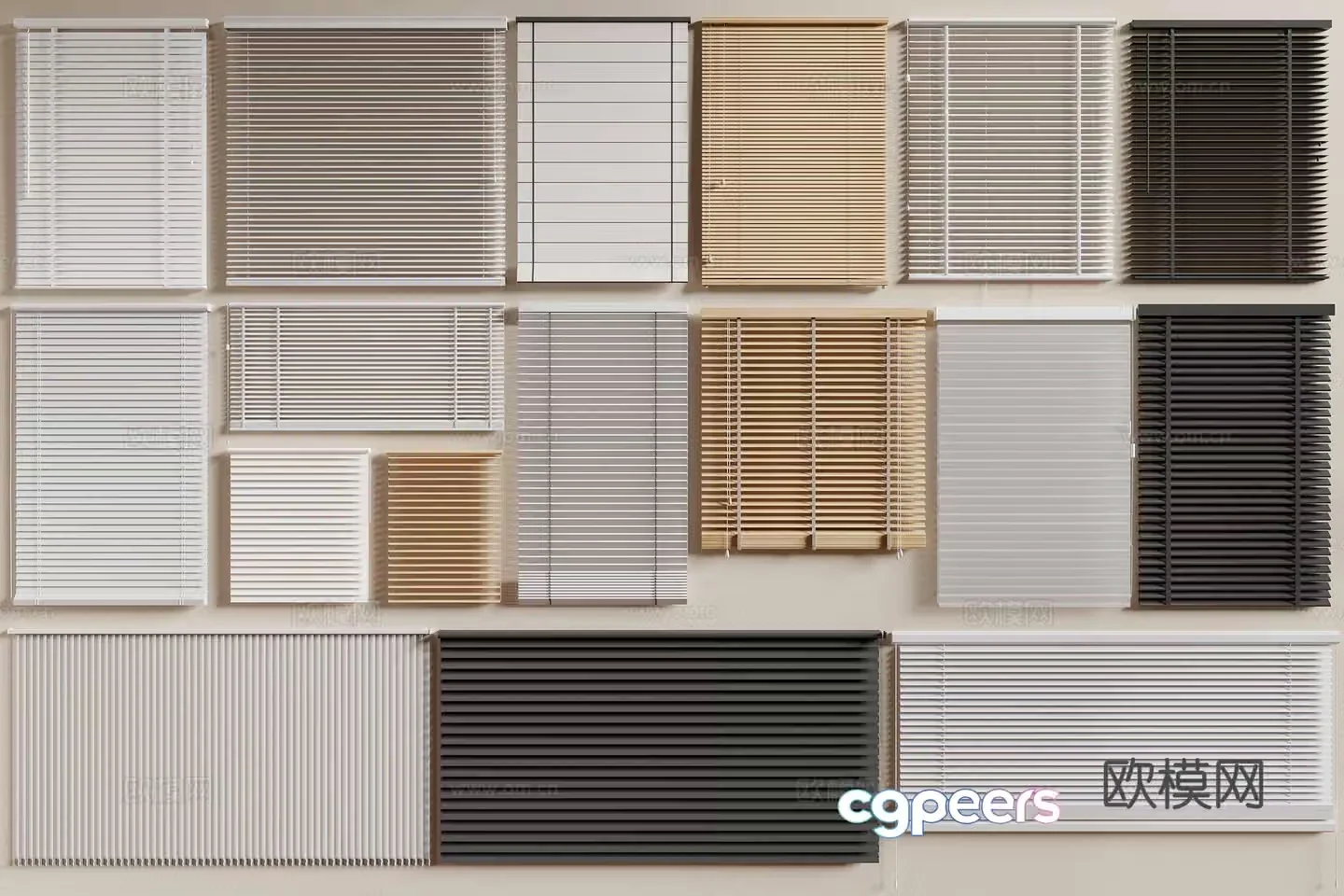 Modern venetian blinds 3d model