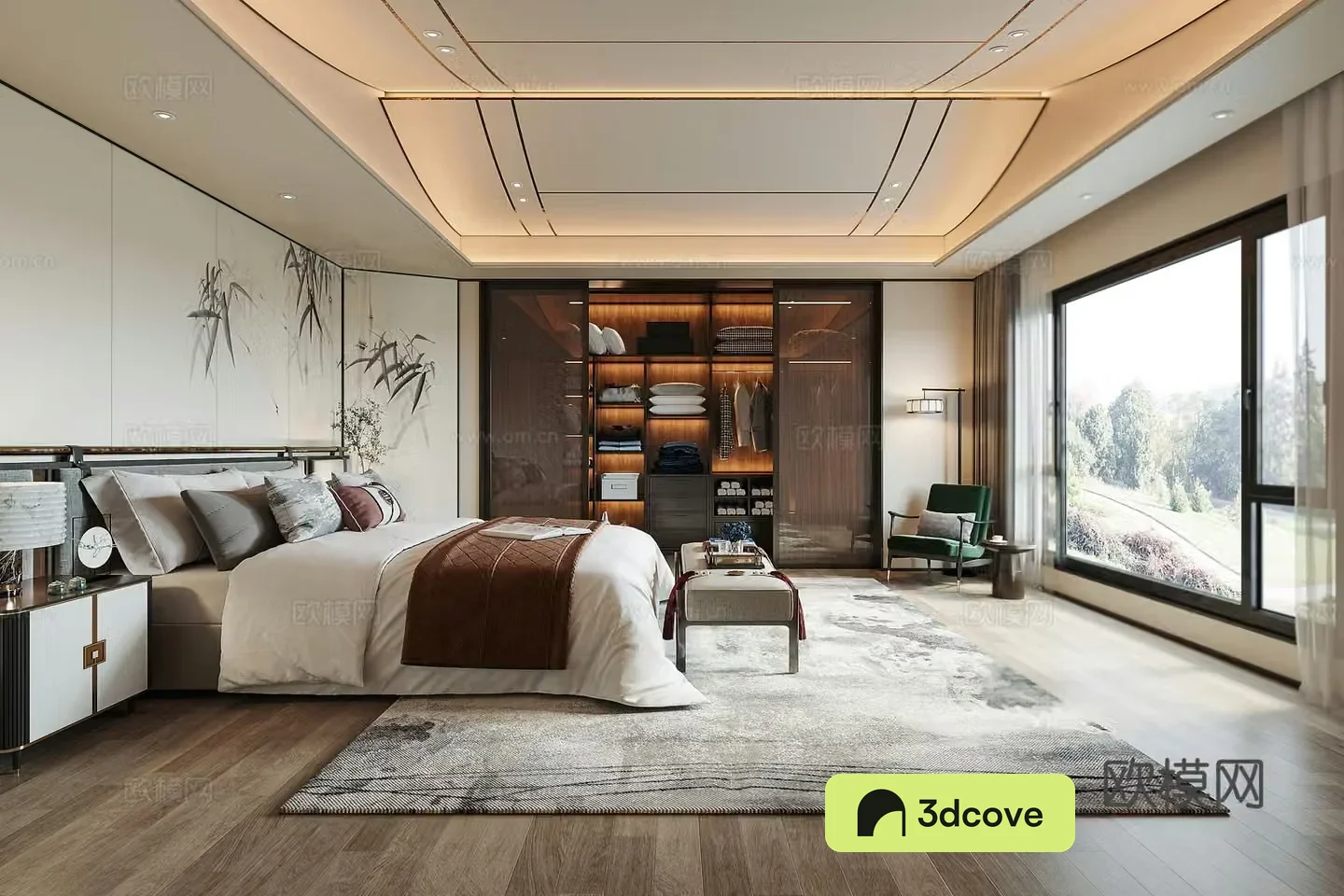 New Chinese style bedroom master bedroom