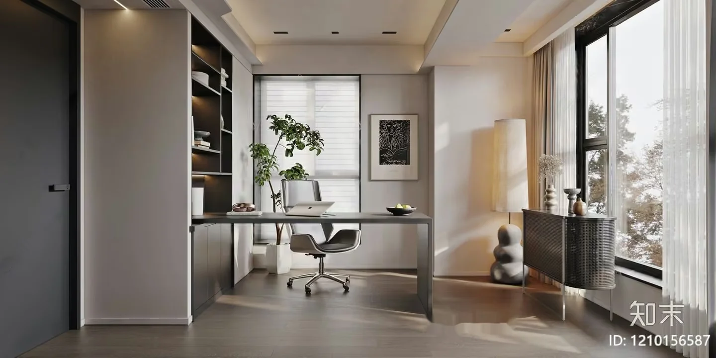 A Modern Home Office 3D Model – 5834 – VRAY Render