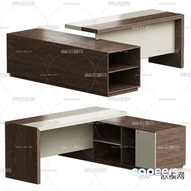 Modern executive desk boss desk 3D model