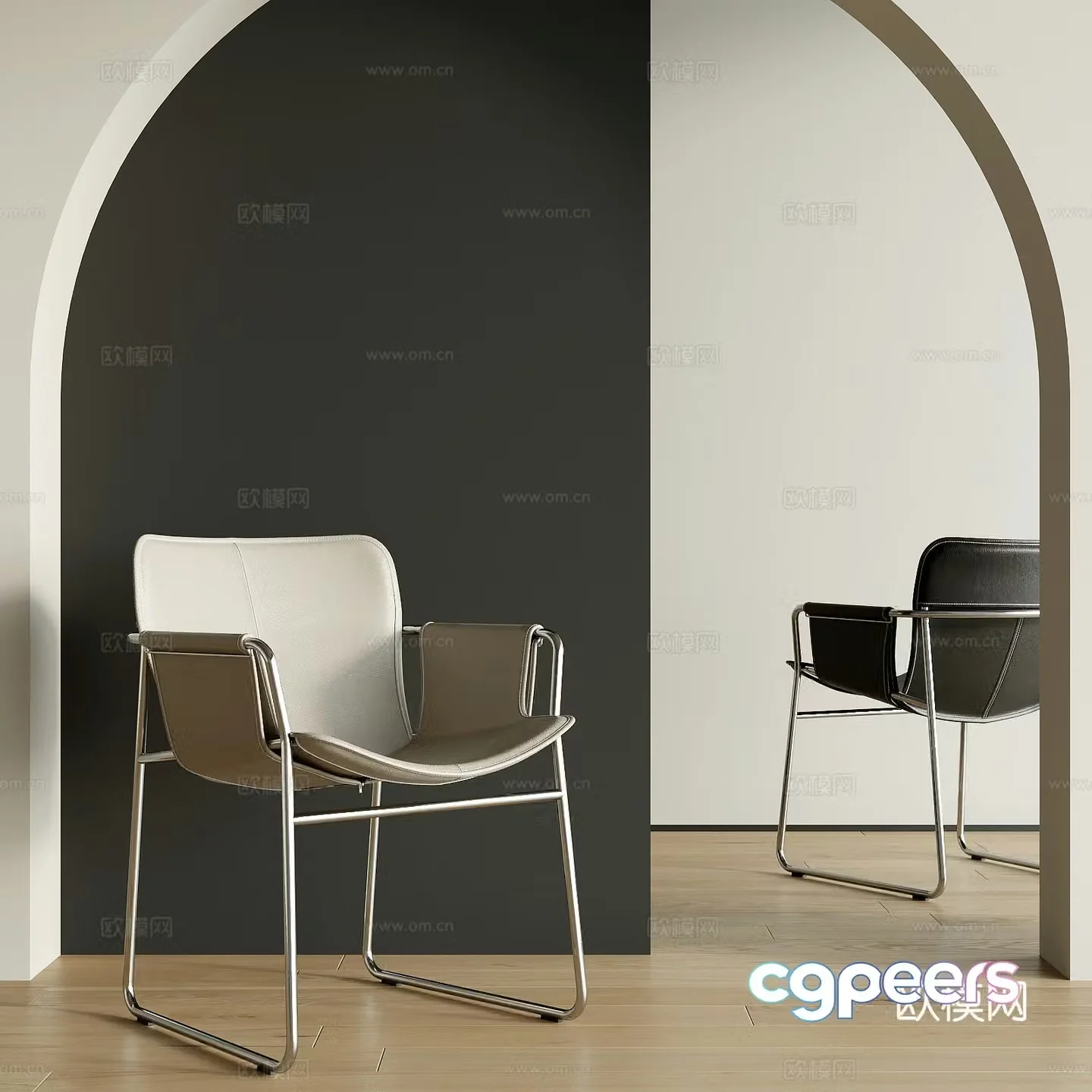 Modern dining chair 3d model