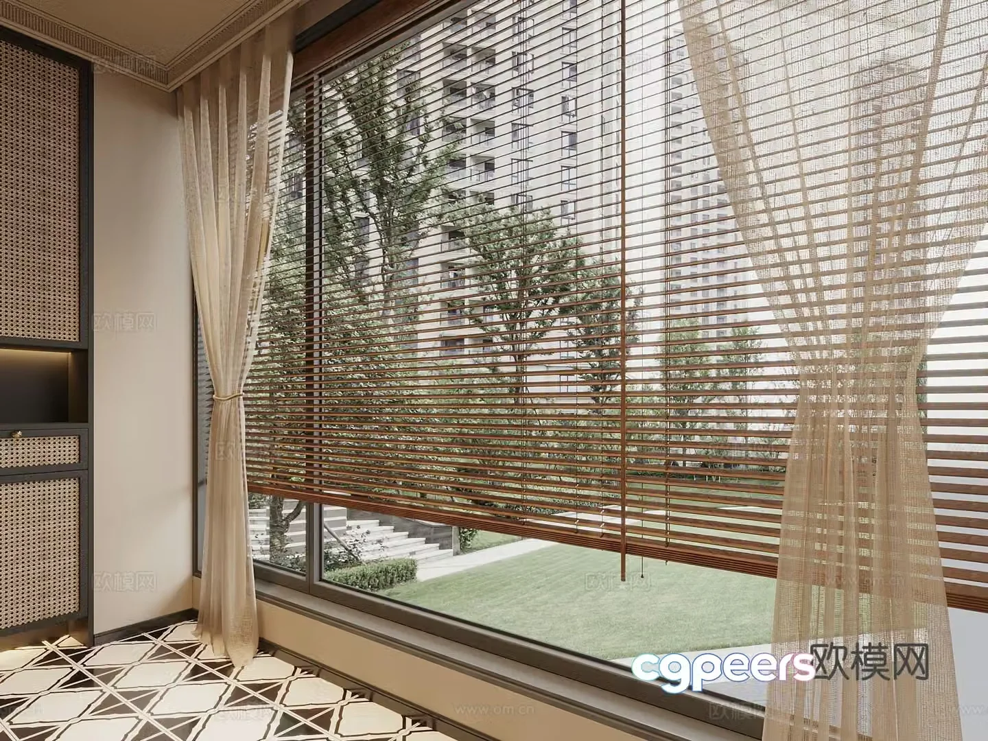 Wabi-sabi curtains 3d model