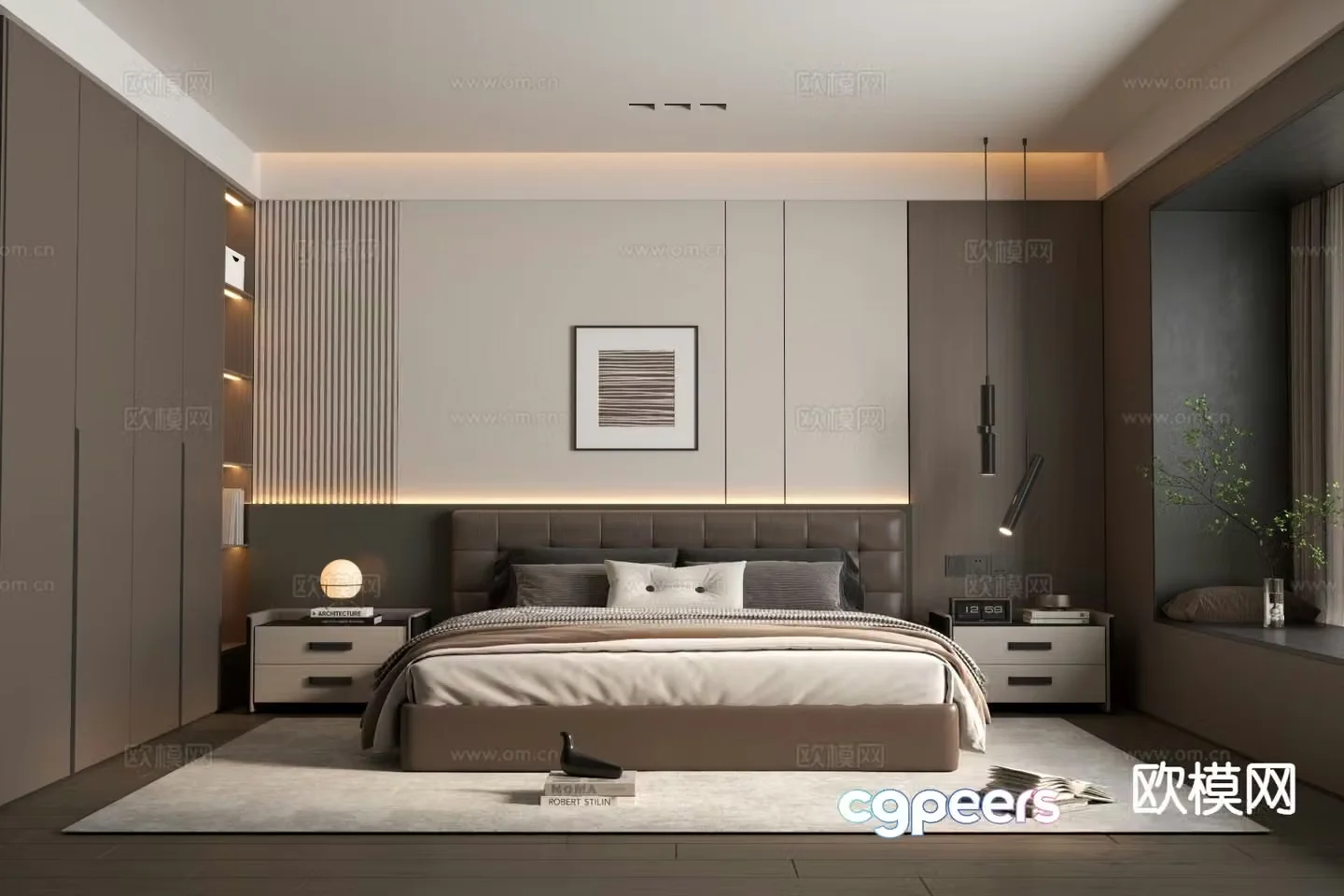 Italian style bedroom master bedroom 3d model
