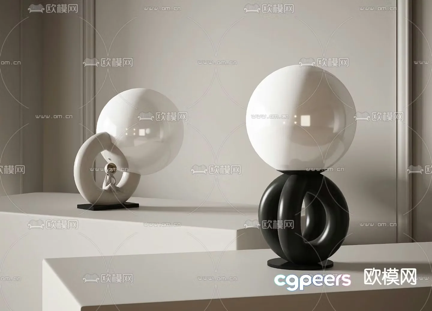 Modern desk lamp 3d model