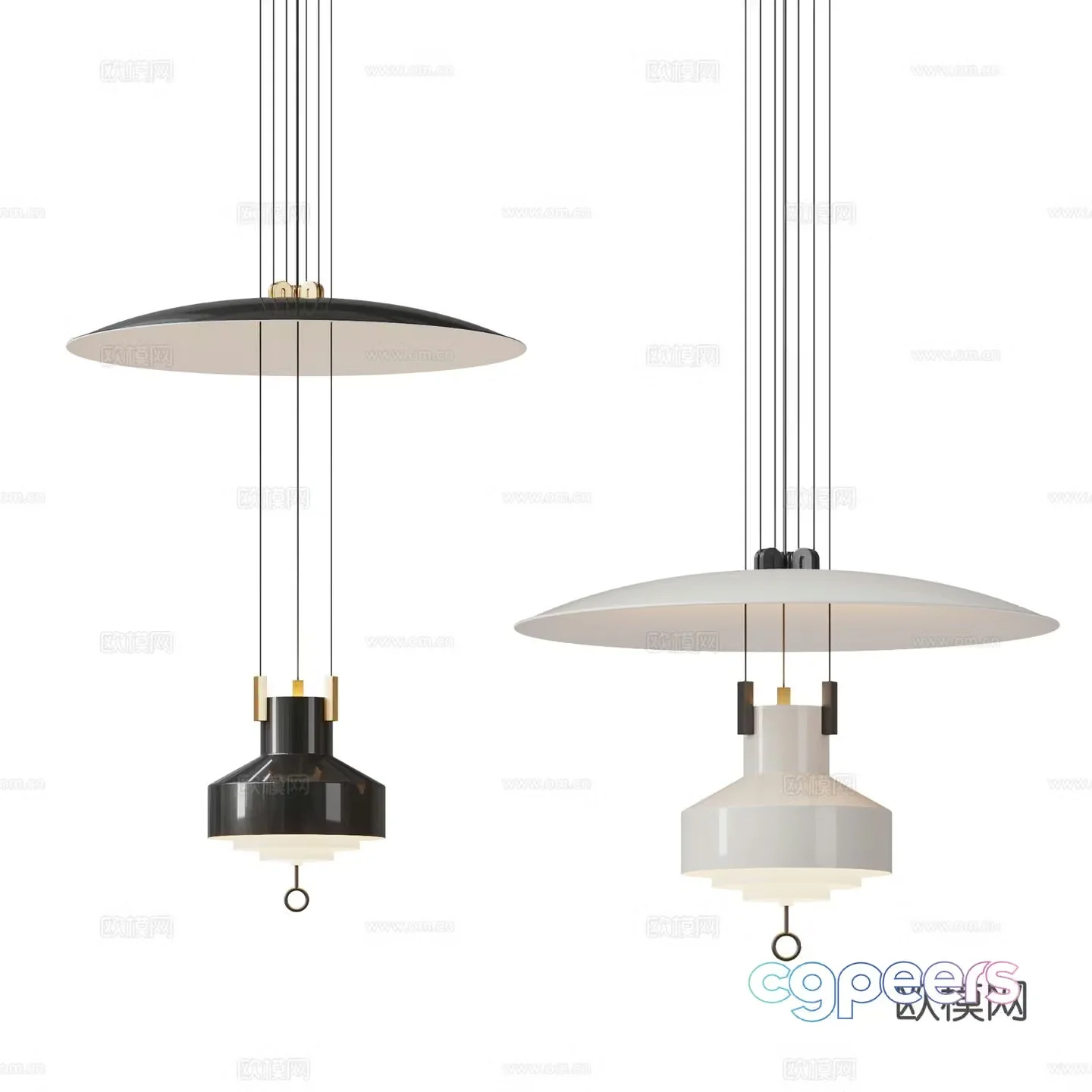 Modern chandelier 3d model