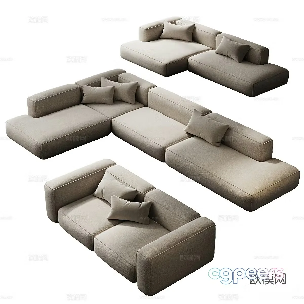 Multiplayer sofa 3d model
