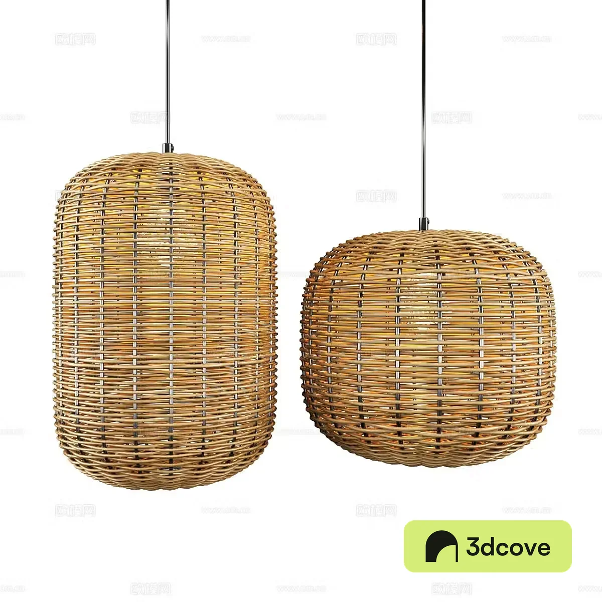 New Chinese style wasabi decorative chandelier 3D model