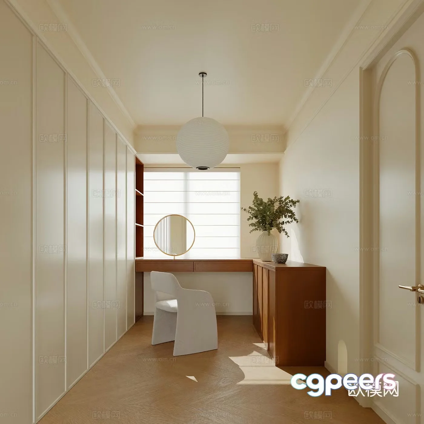 Cream wind cloakroom 3D model