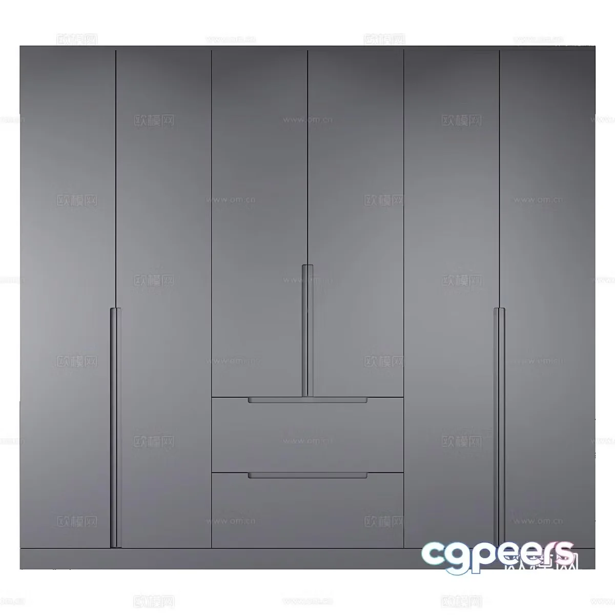 Modern Italian minimalist wardrobe 3d model
