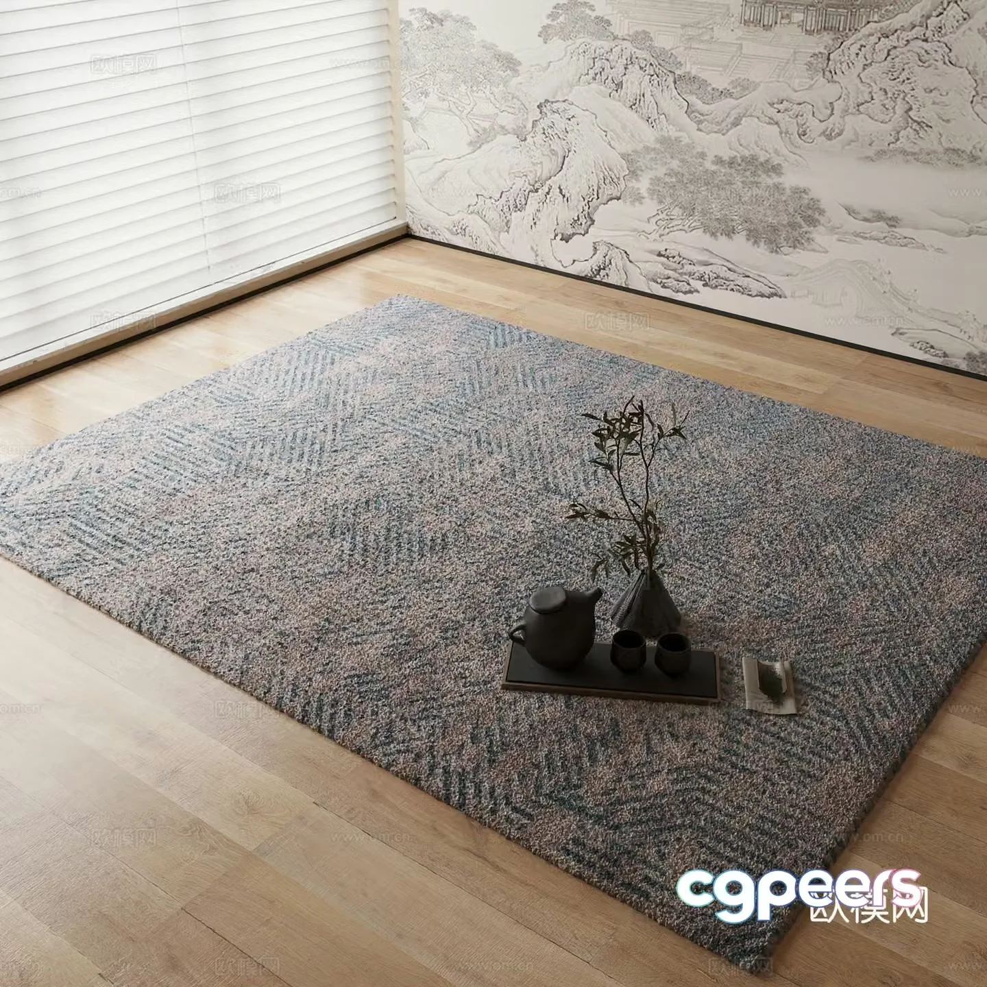 New Chinese carpet 3D model