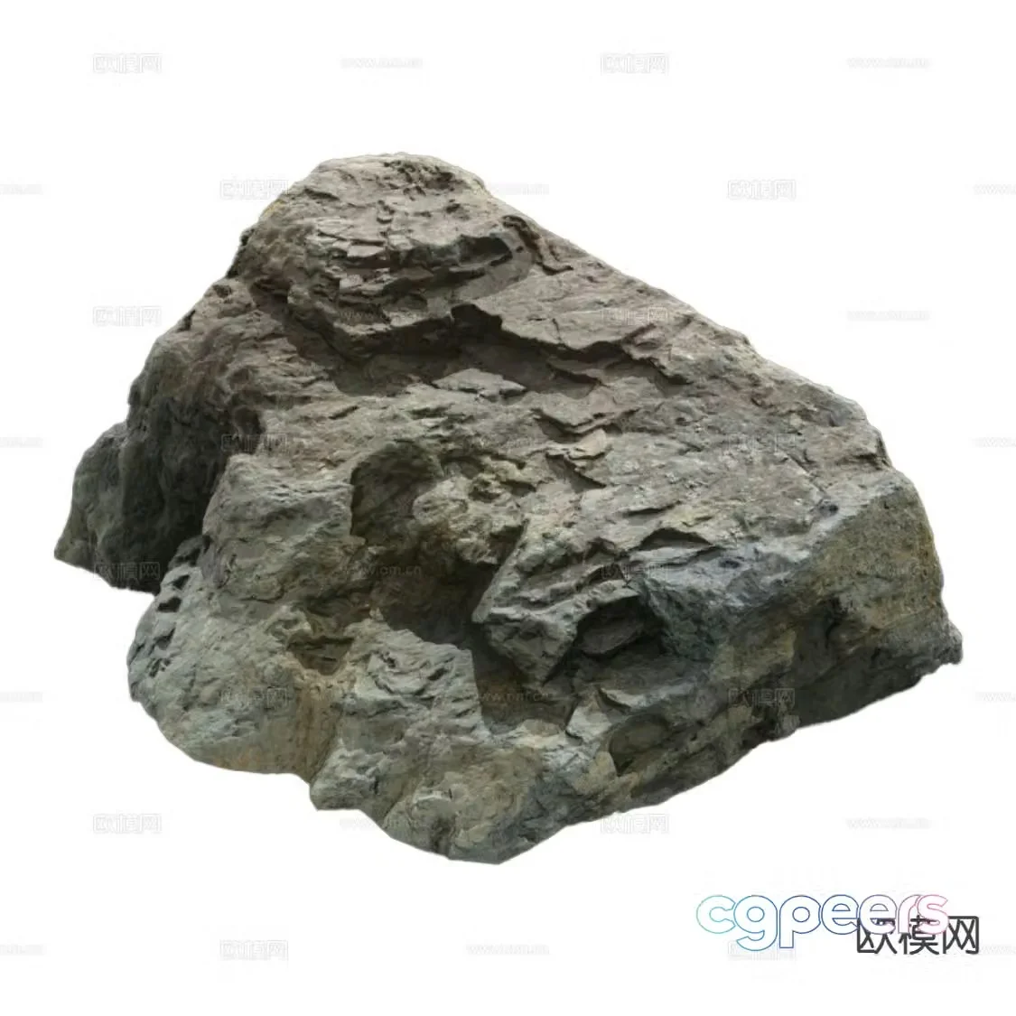 modern stone rock granite 3d model