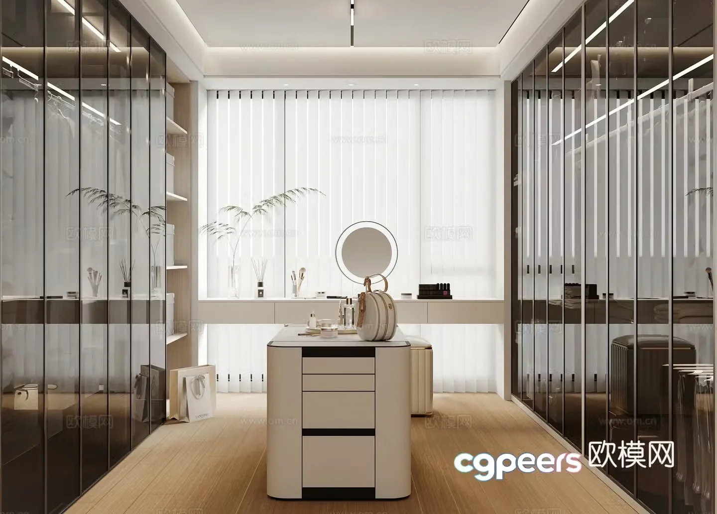 Modern cloakroom 3d model