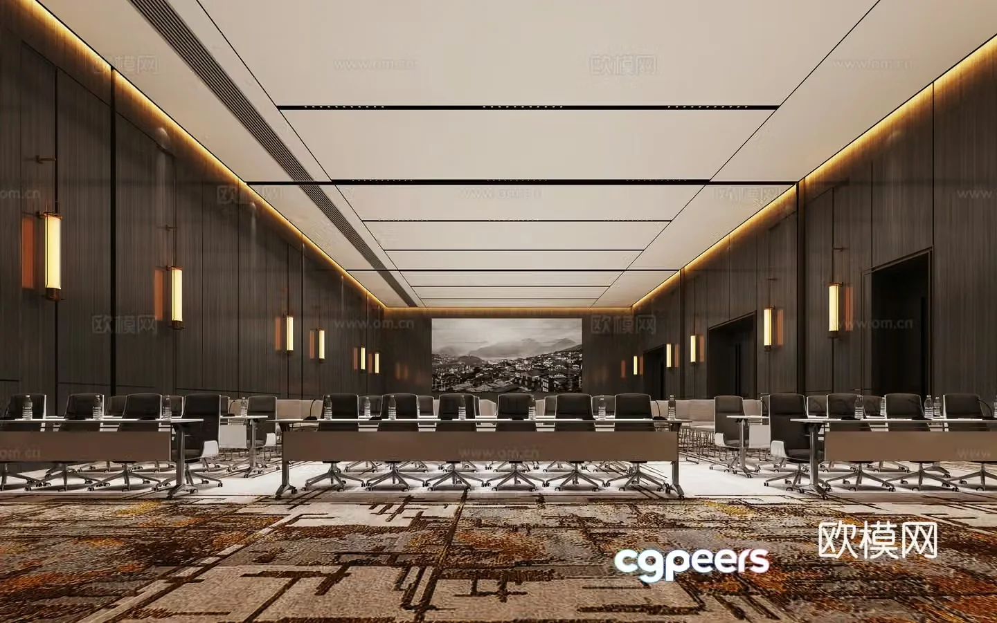 Modern conference room 3d model