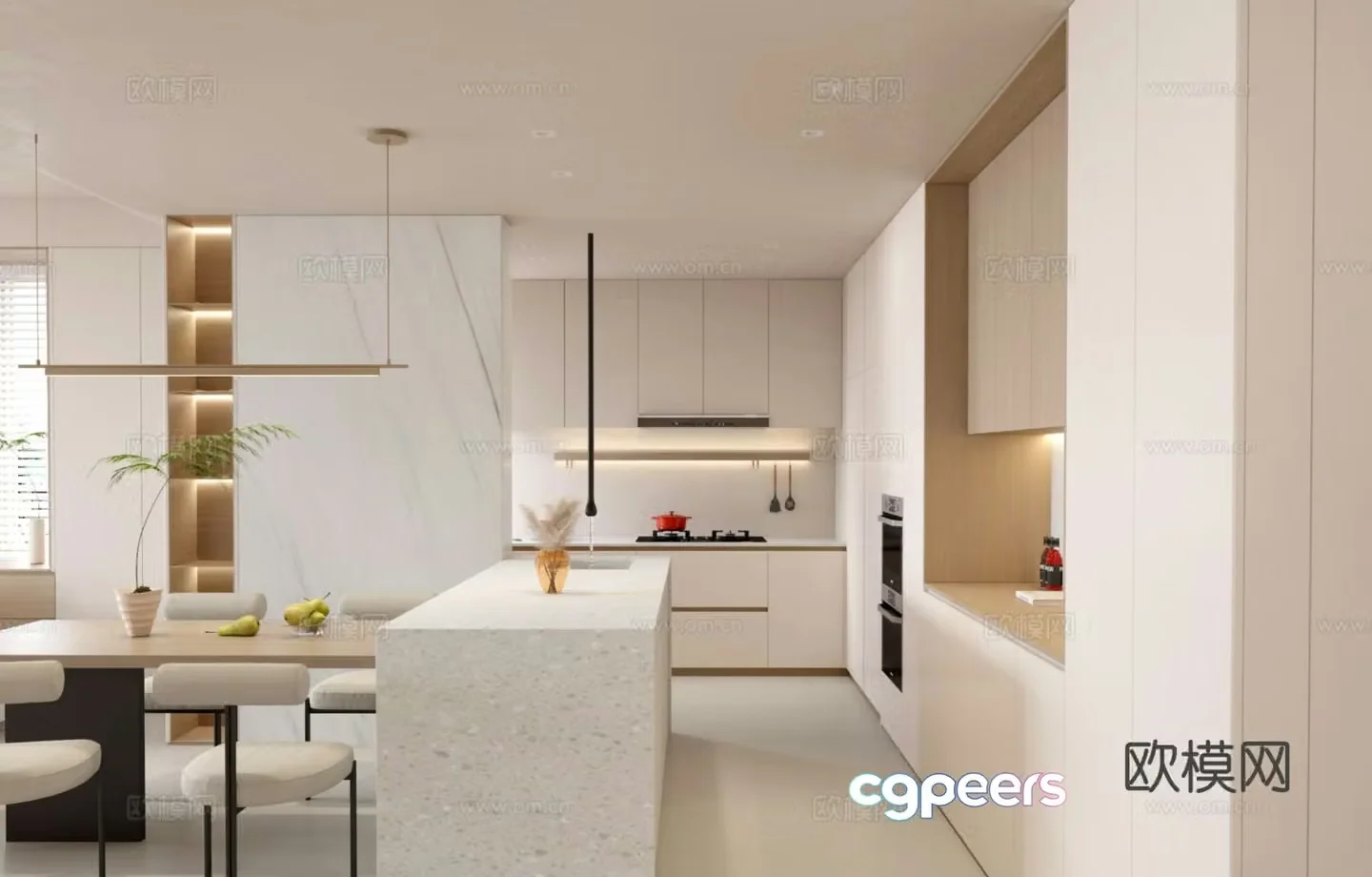 Modern kitchen 3d model