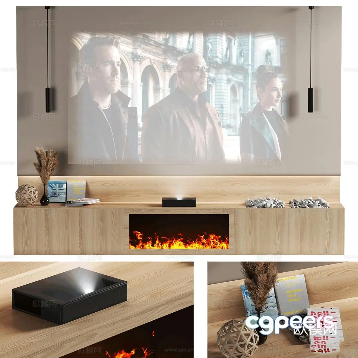 New Chinese Xiaomi laser projector TV wall 3D model