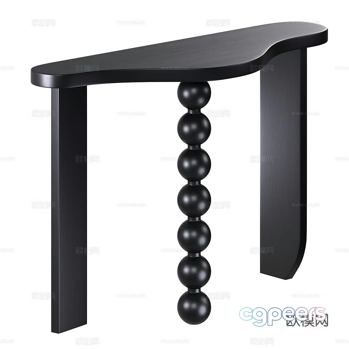 New Chinese style end viewing platform 3D model