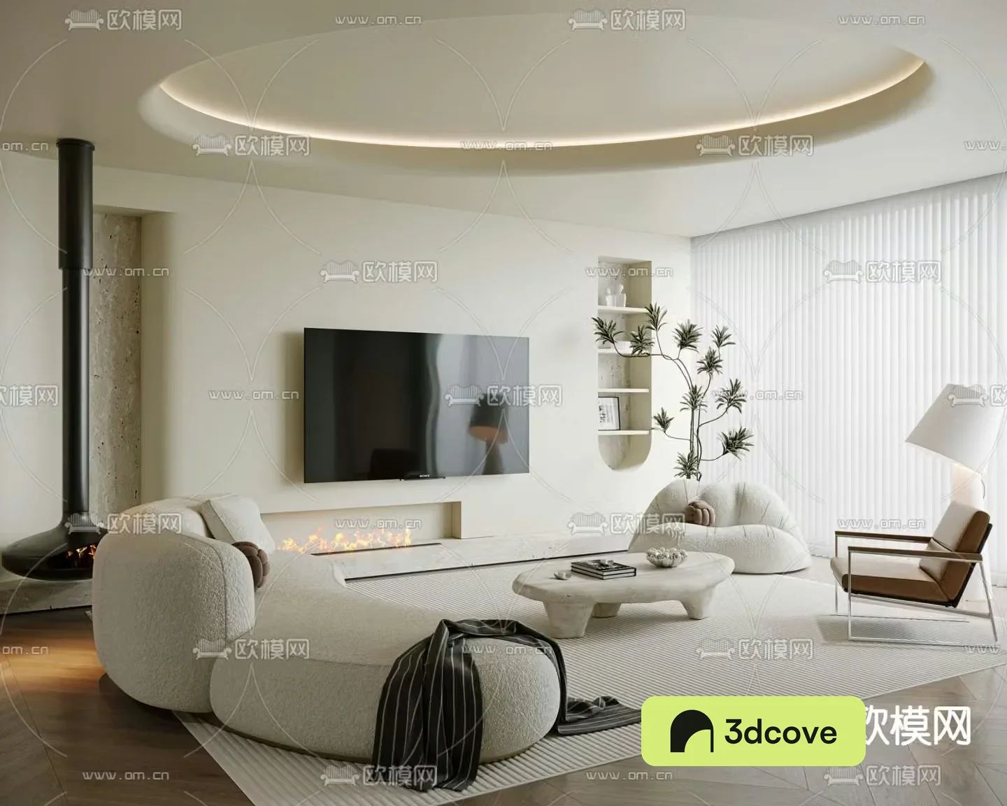 Creamy living room