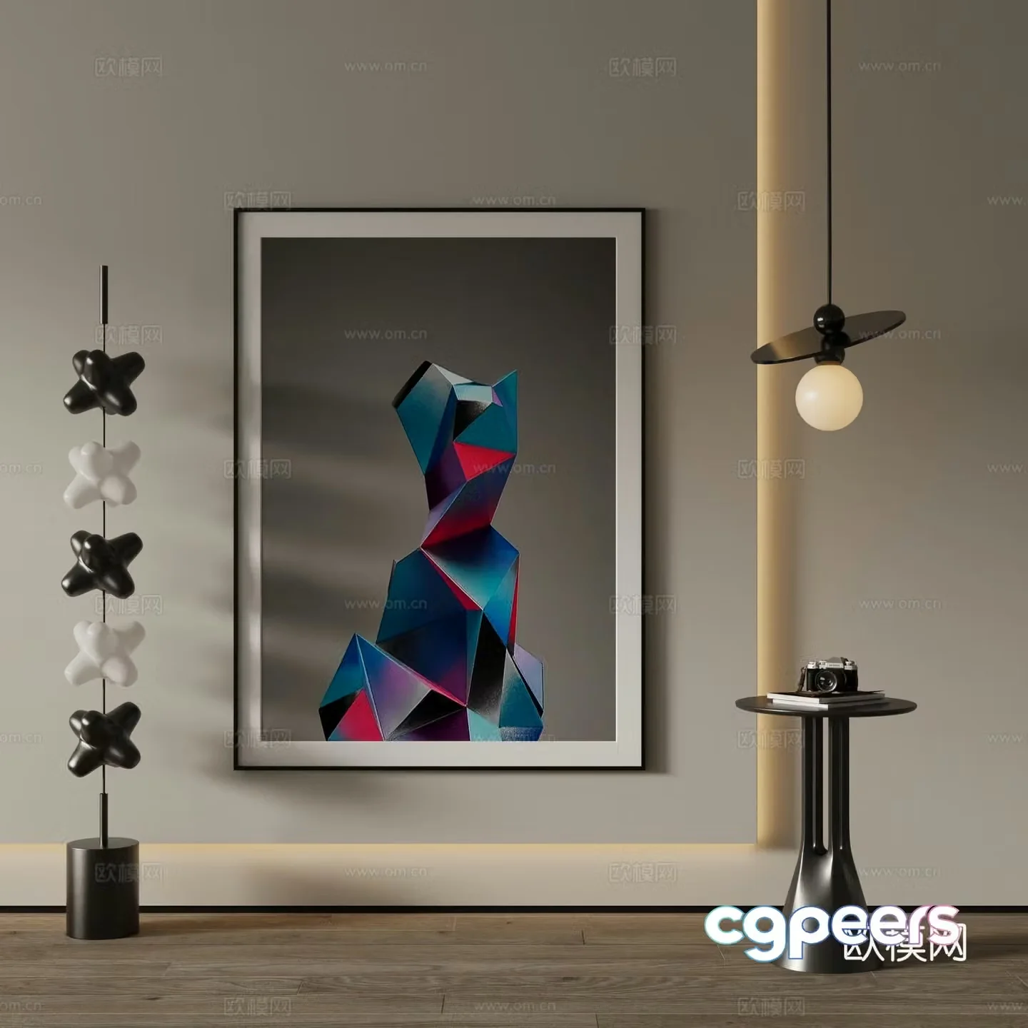 Modern Art Painting Decorative Painting 3D Model