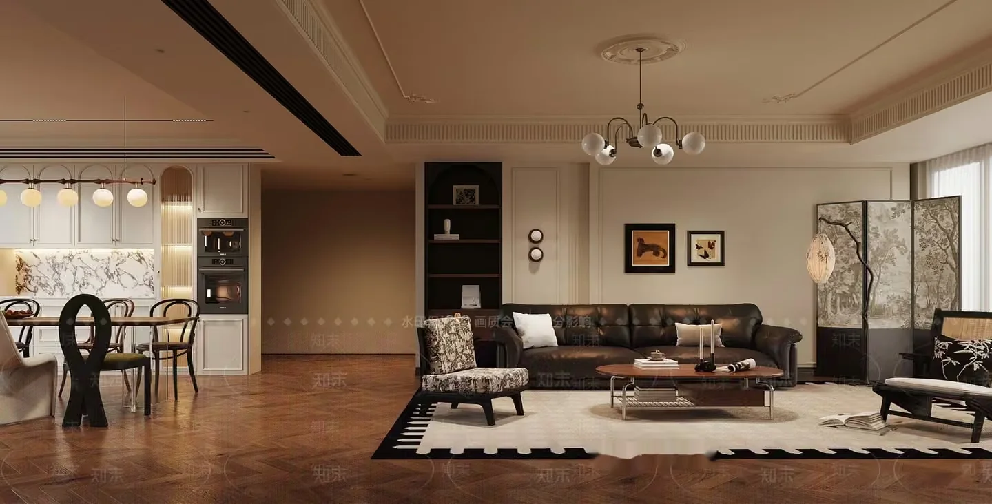 Modern Living Room 3D Model – 3523 – VRAY Render