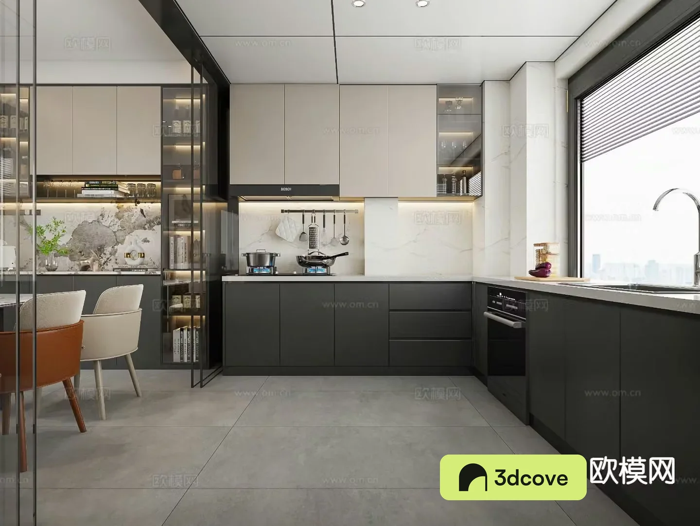 modern kitchen cabinet