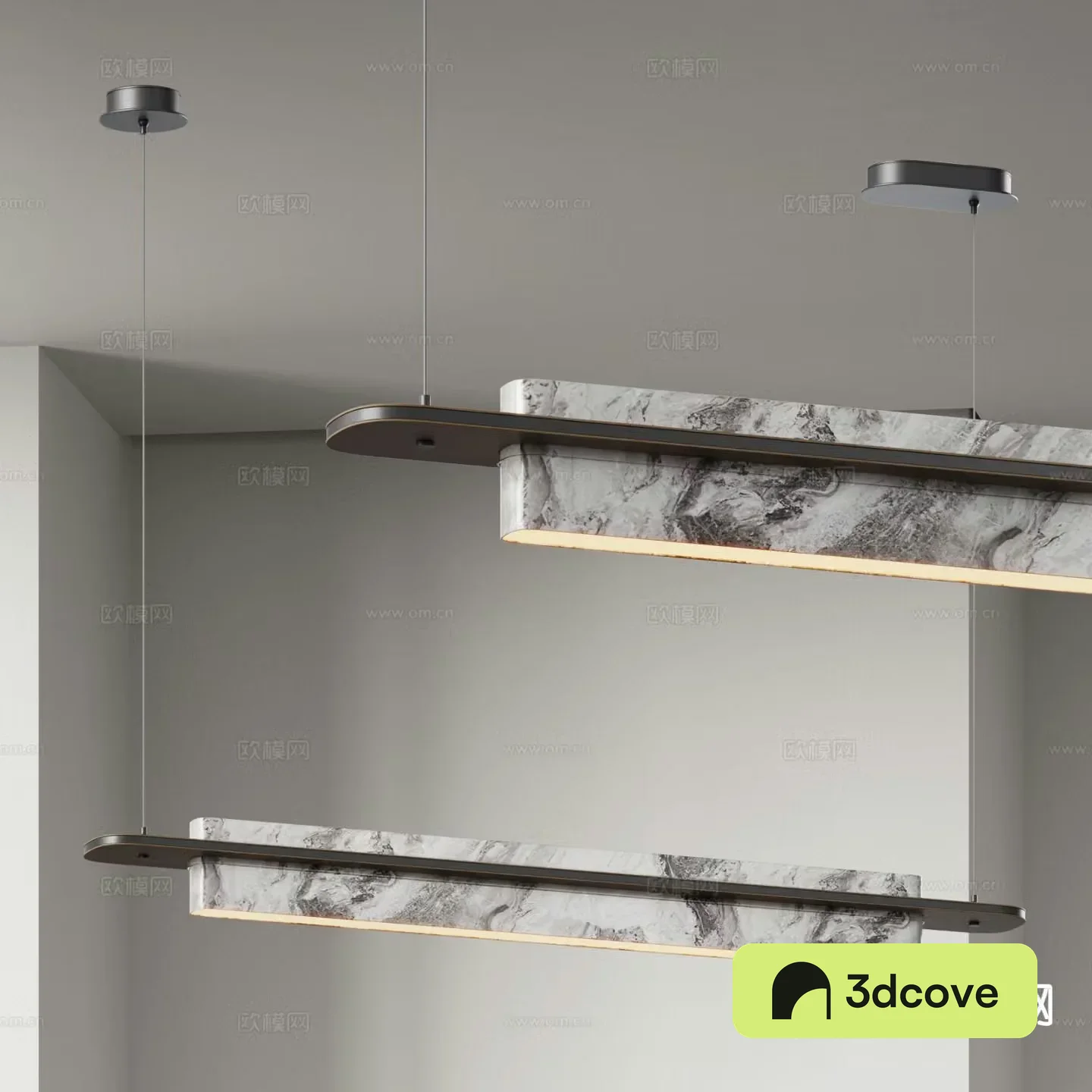 Light luxury chandelier straight chandelier
