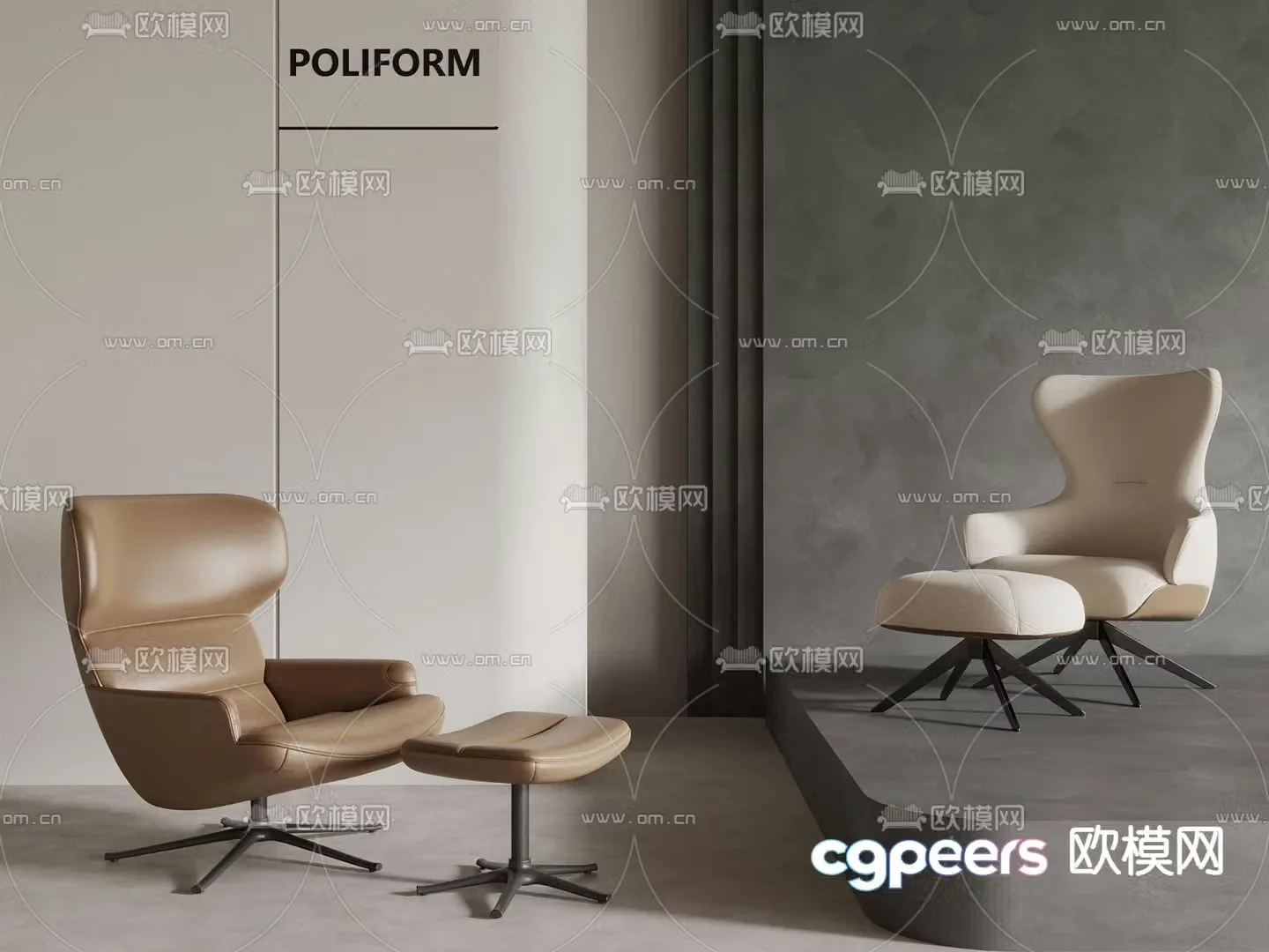 Modern lounge chair lounge chair 3d model