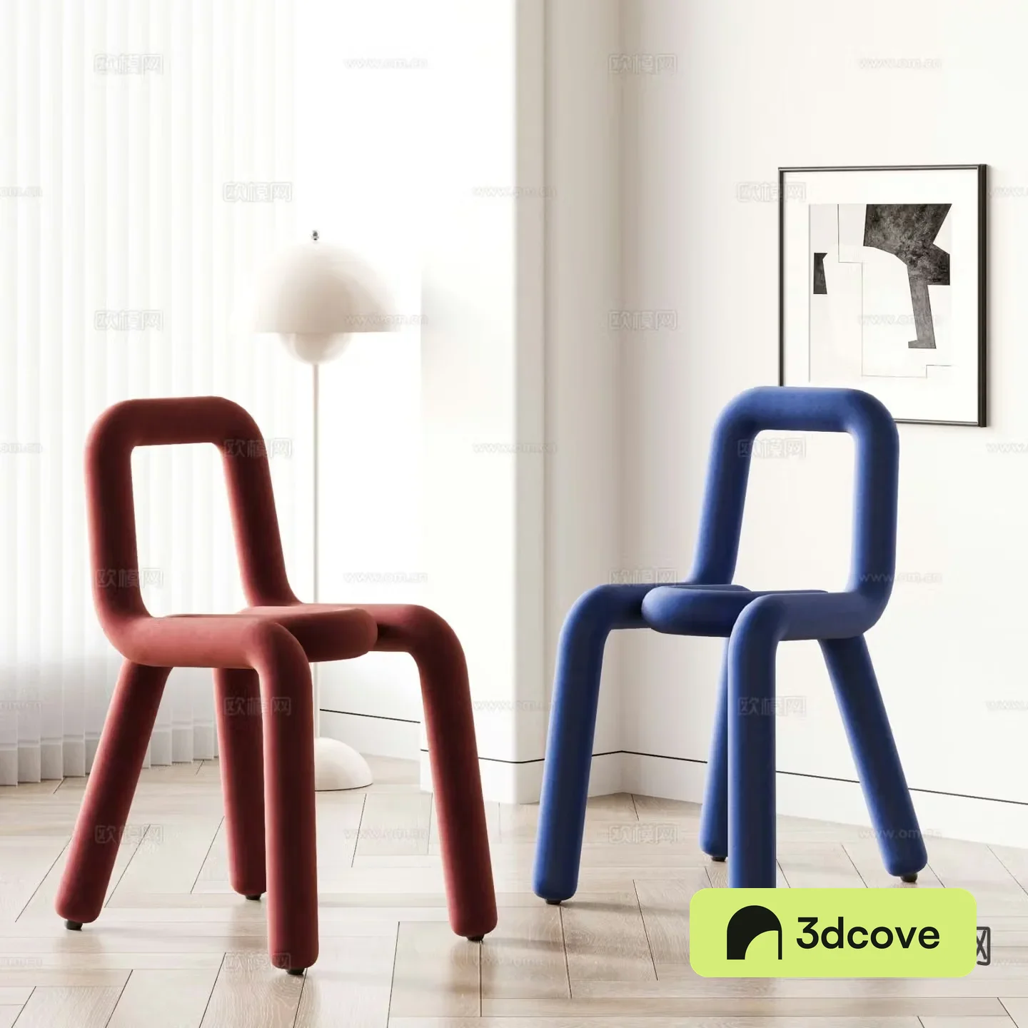 Modern chair bent tube chair special shaped chair