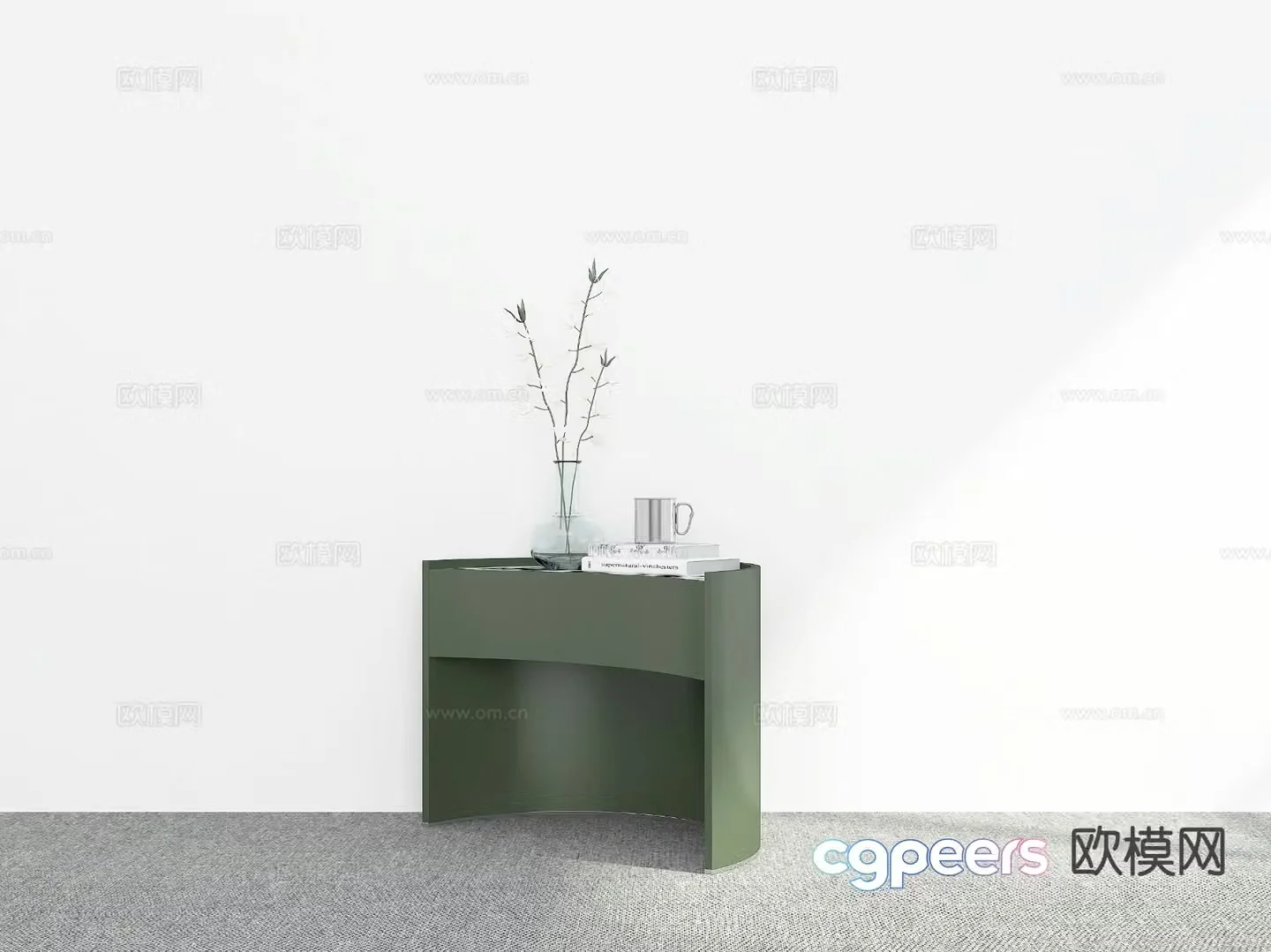 Modern bedside table 3d model