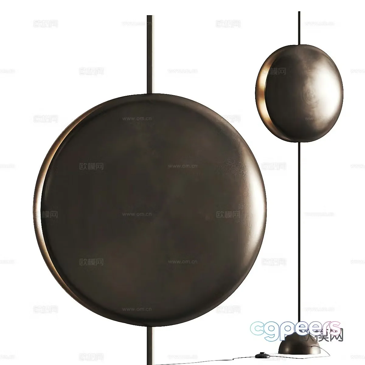 New Chinese style light luxury metal floor lamp 3D model