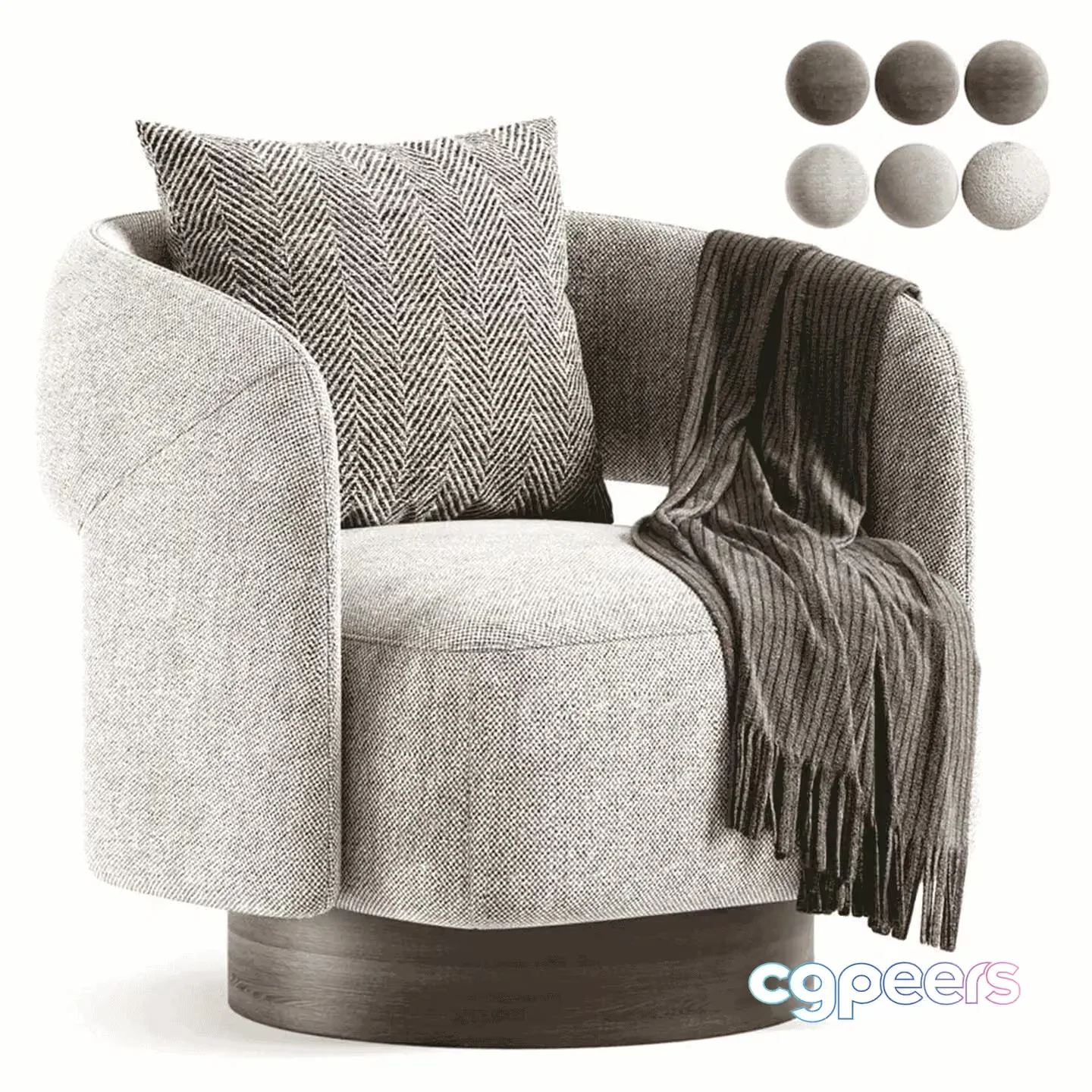 Cozy Accent Chair 3D Model – 12341 – VRAY Render