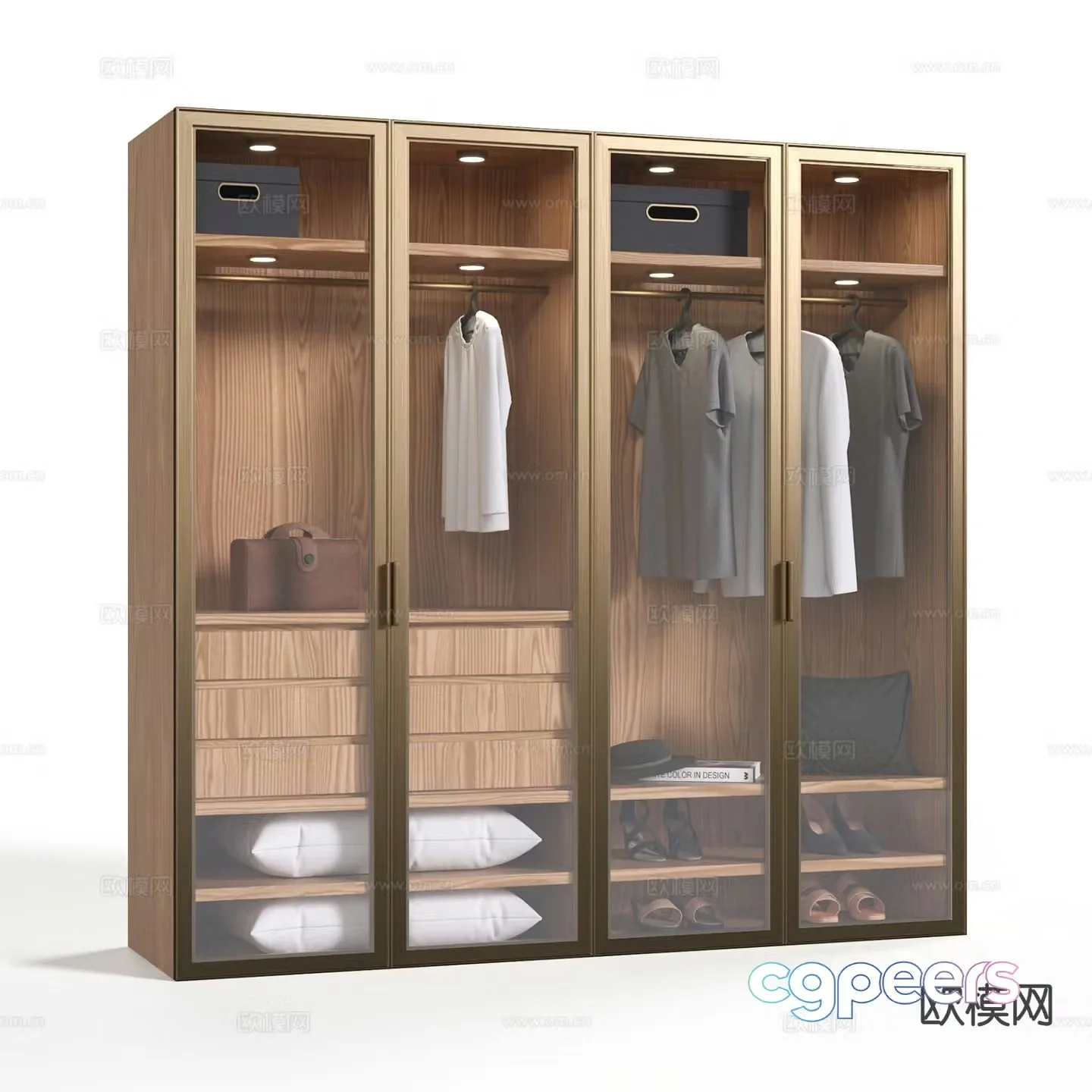 Italian glass wardrobe 3d model