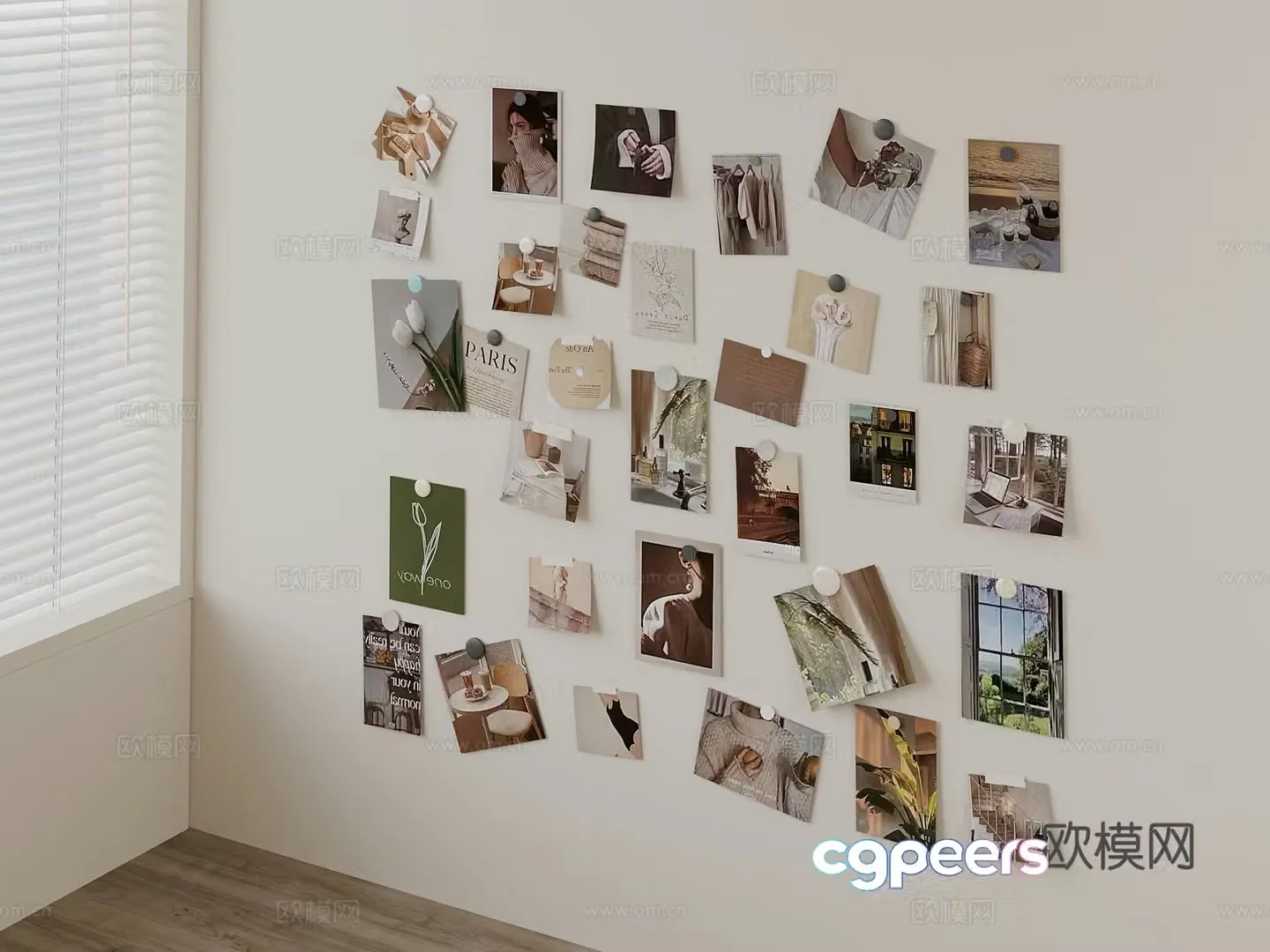 Modern photo wall wall decoration 3d model