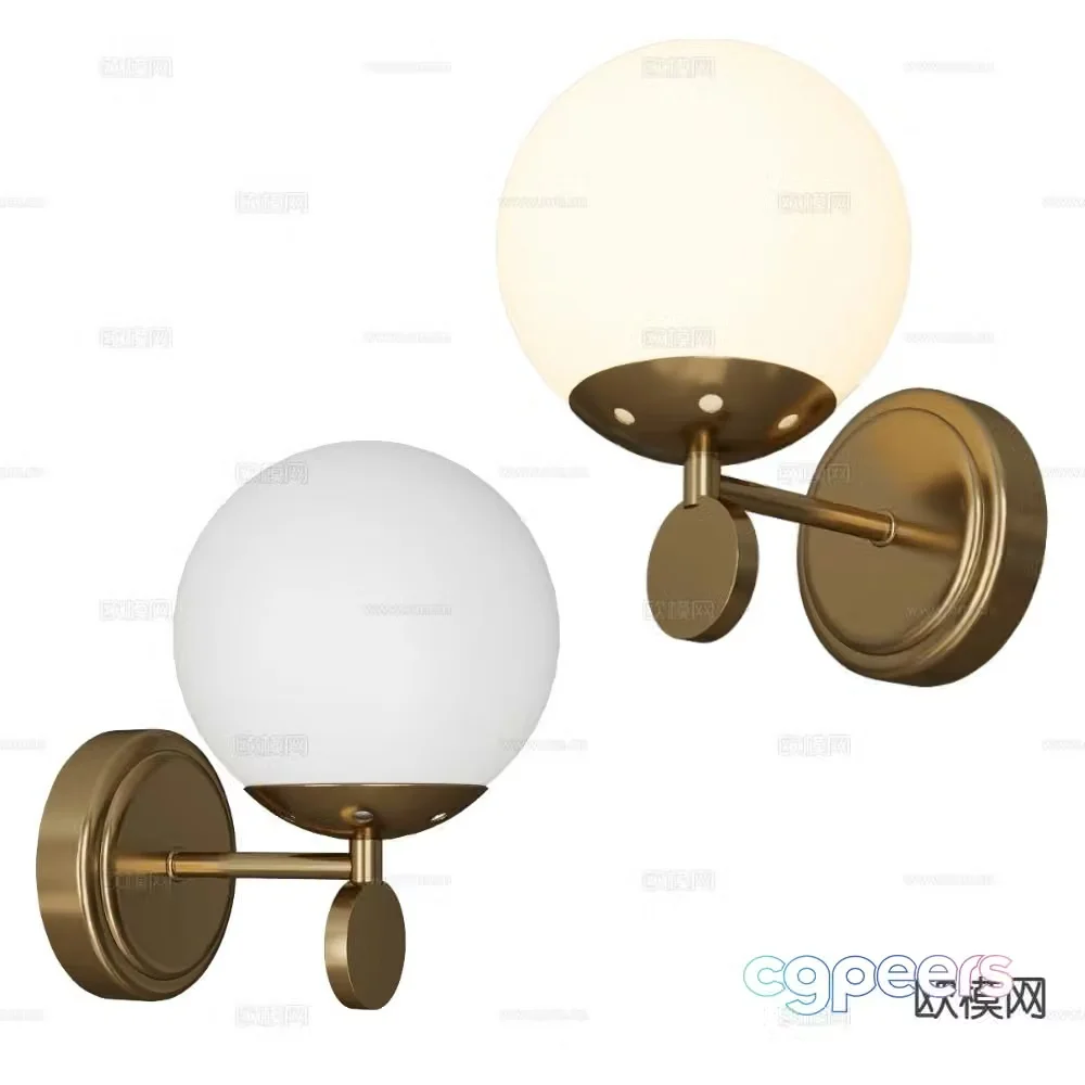 Stilfort Italian wall lamp spherical wall lamp 3d model