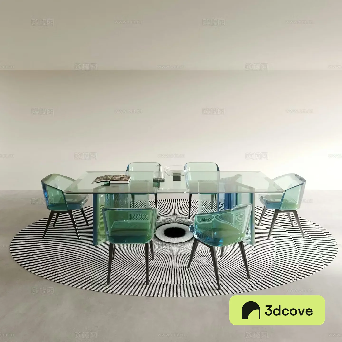 Acrylic dining table and chairs