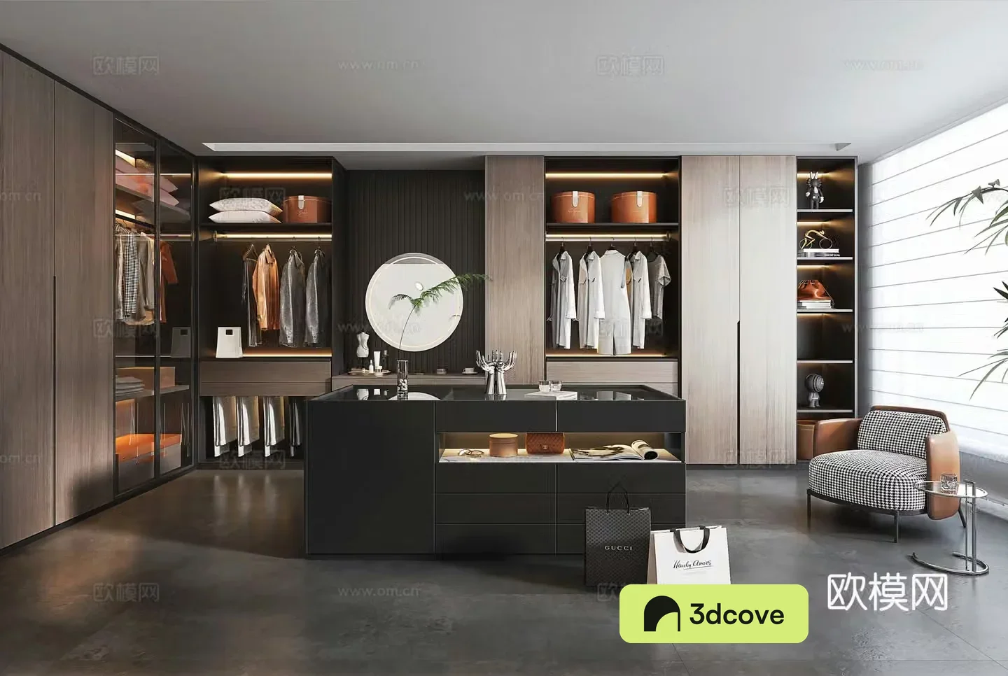 Italian light luxury cloakroom Clothing Bag Dressing table Nakadao Jewelry Cabinet Shoes