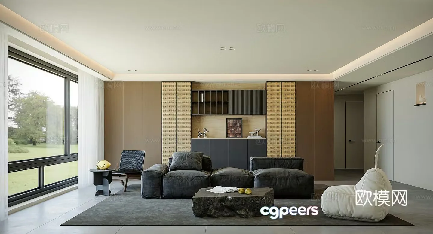 Modern living room 3d model