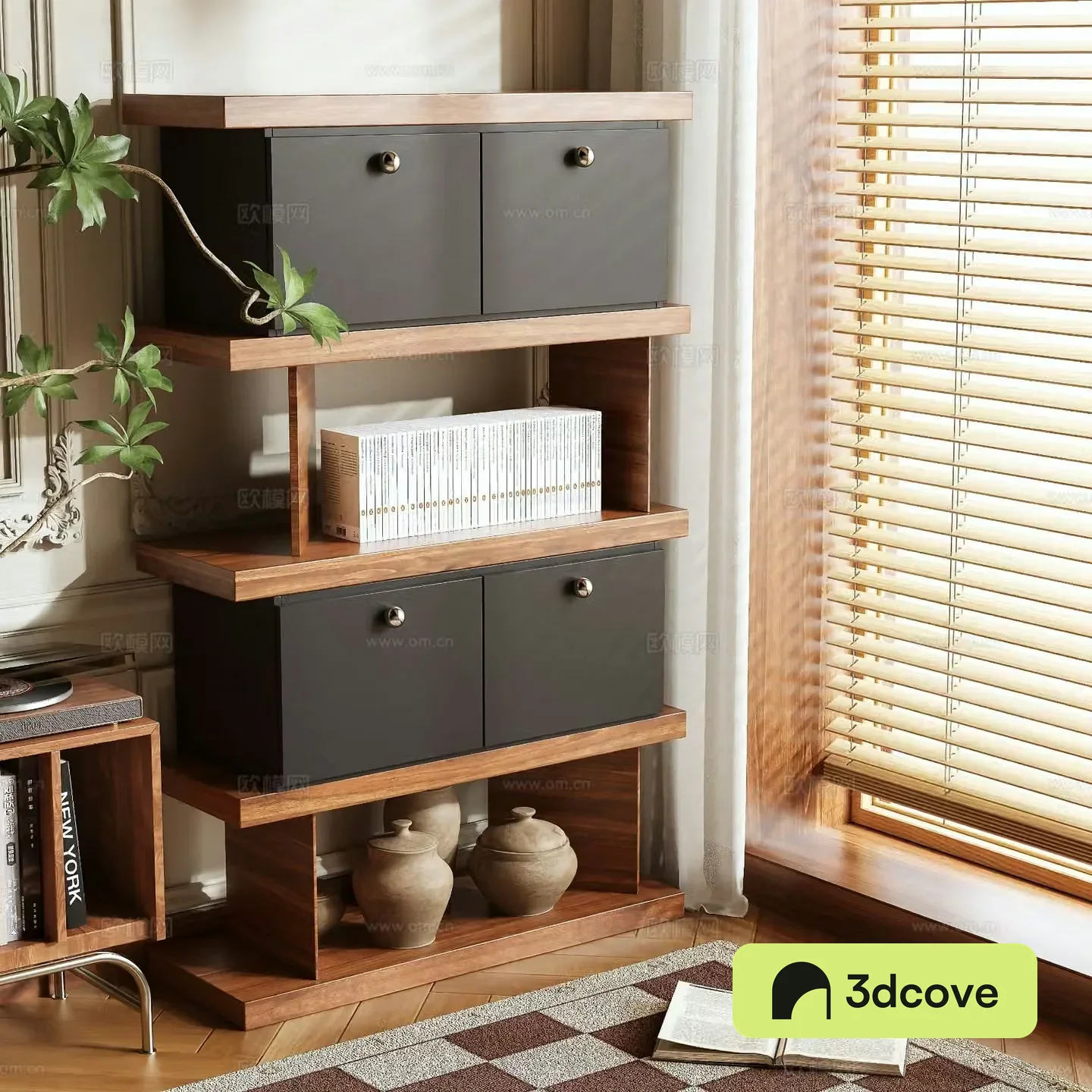Medieval style bookcase bookshelf